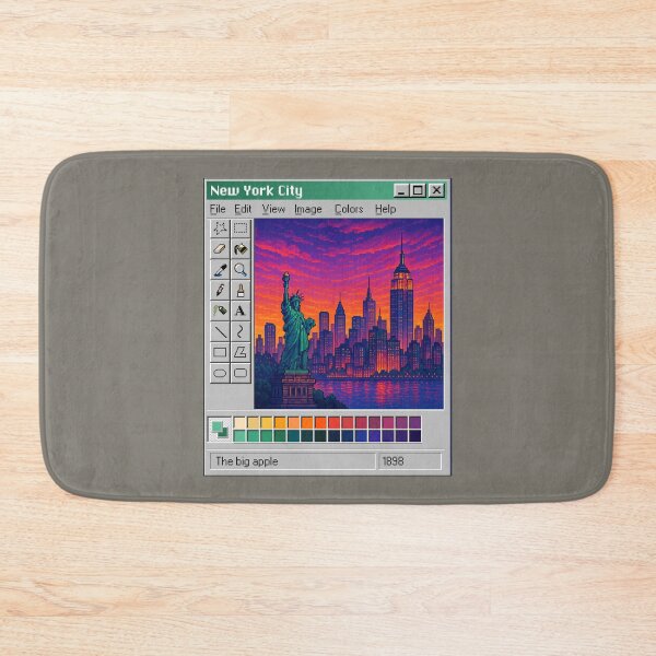 Item preview, New York City Pixel Art – Retro Old Computer Cityscape designed and sold by PocionGamer.