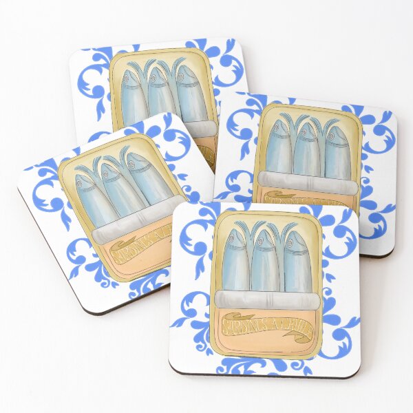 Item preview, Box of sardines in watercolors and pencil. designed and sold by Gigishopping.