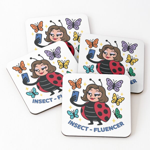 Item preview, Insect - fluencer – Glam Ladybug with Butterfly Followers | Insect Memes and Bug Humor designed and sold by LadyInEverGreen.