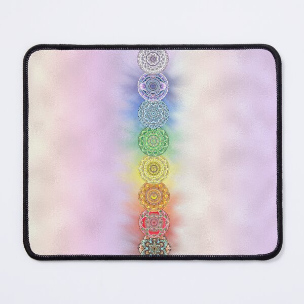 Item preview, Rainbow Chakra Mandalas Vertical Row Healing Reiki designed and sold by mandalasouldesigns.