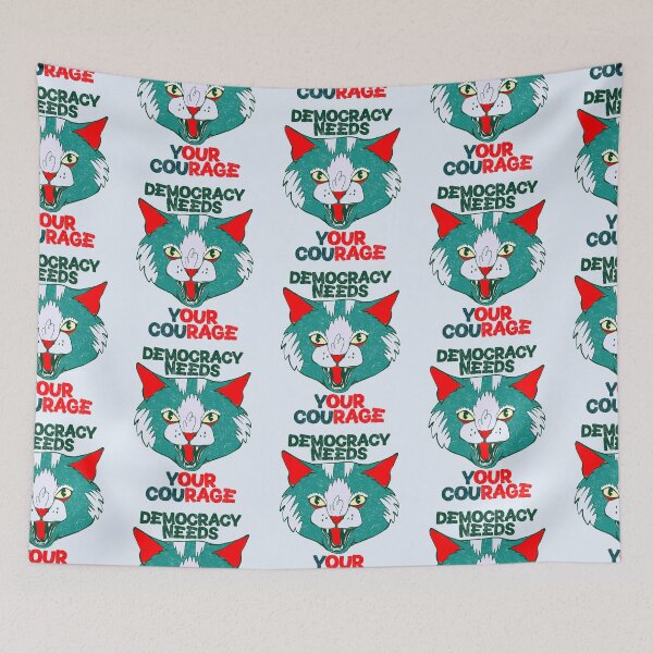 Item preview, democracy needs our courage cat art 3 designed and sold by crestfallenmermaid.
