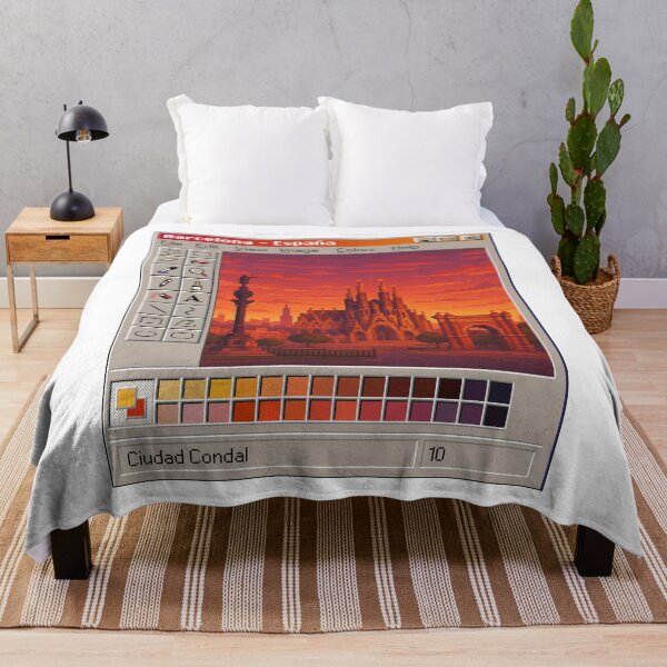 Item preview, Spanish City Pixel Art in Retro Computer designed and sold by PocionGamer.