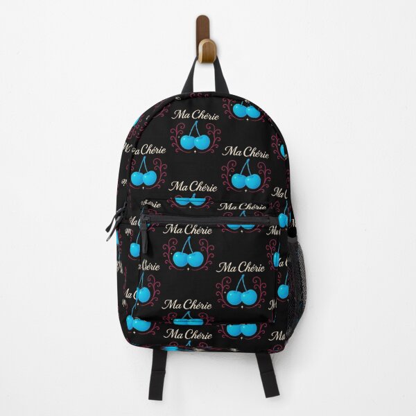 Item preview, Ma Chérie Blue Cherry Retro Design – Cute French-Inspired Pop Art for Fashion & Home Decor designed and sold by GemBob Creations.