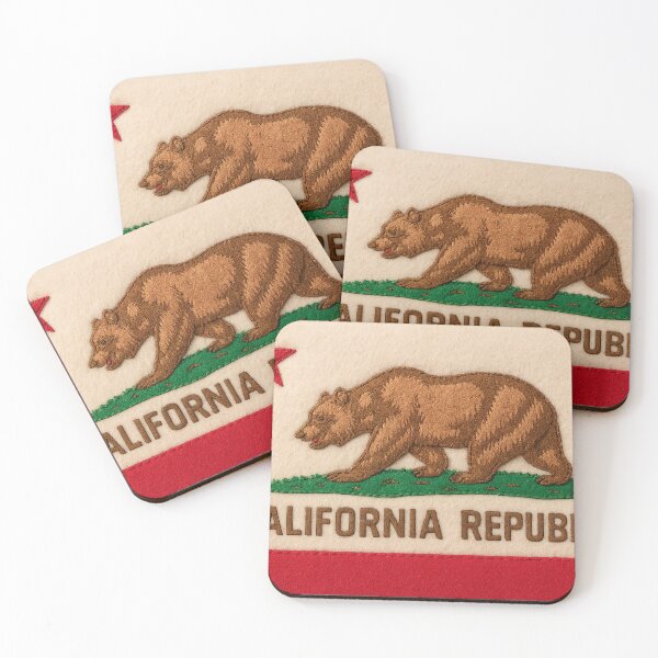 Item preview, Felt Californian Flag with Stitched Texture designed and sold by PMG Shop.