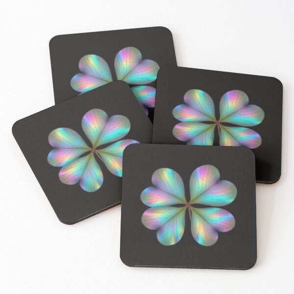 Item preview, four leaf clover iridescent  designed and sold by MeerkatWanderer.