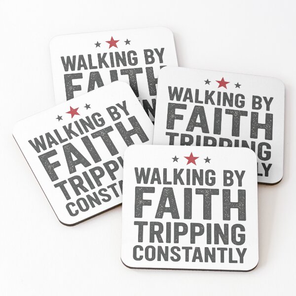 Item preview, Walking by Faith Tripping Constantly | Funny Faith Design designed and sold by InspireSticker.