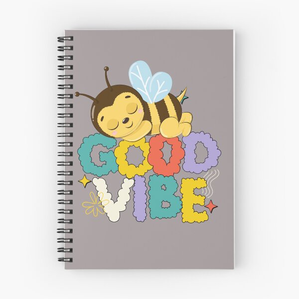 Item preview, Good Vibe – Cute Sleeping Bee & Flower Lettering Design designed and sold by Ellimade.
