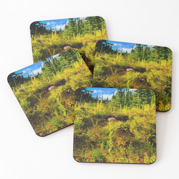 Item preview, Mt. Ranier with flora designed and sold by Coastwind Photography.