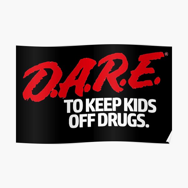 Dare Shirt - D.A.R.E. (Dare) Vintage 90's Logo Shirt Poster