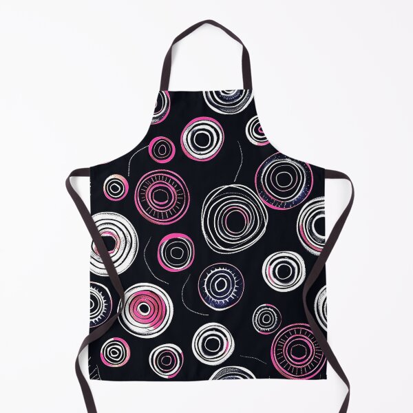 Item preview, Mid-Century Modern Pink And White Circles On Black designed and sold by DEC02.