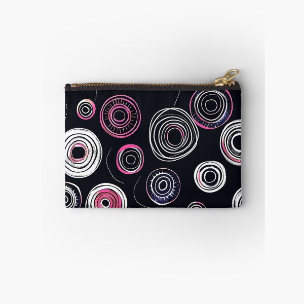 Item preview, Mid-Century Modern Pink And White Circles On Black designed and sold by DEC02.