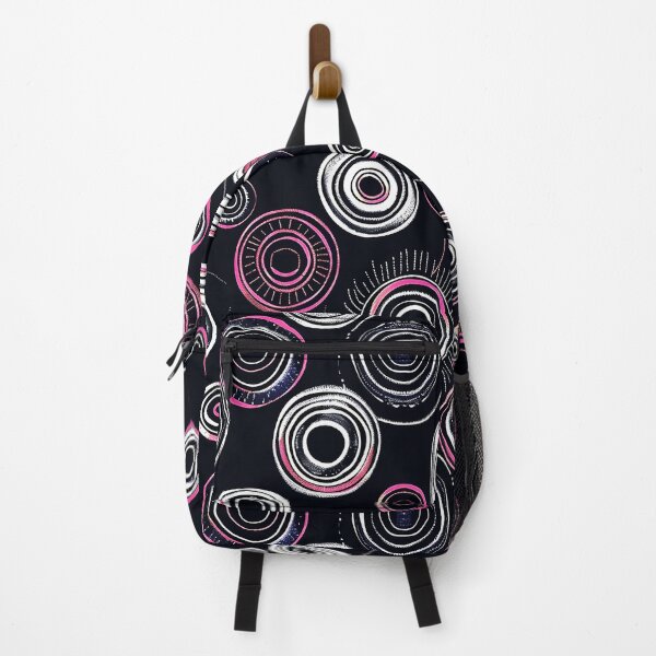 Item preview, Mid-Century Modern Pink And White Circles On Black designed and sold by DEC02.