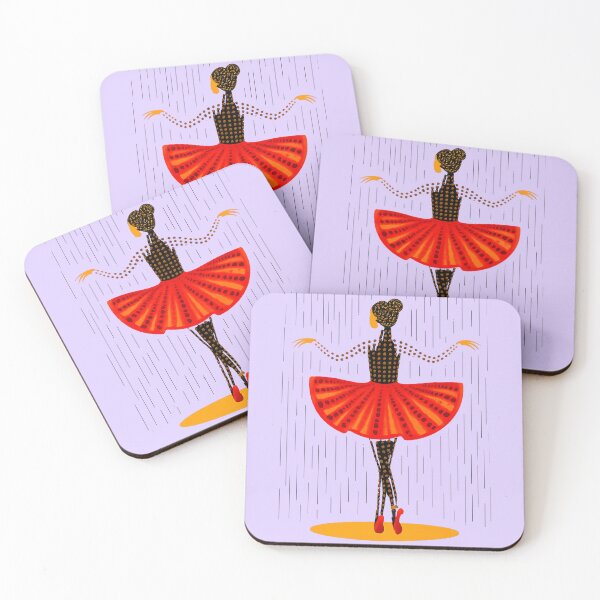 Item preview, Ballerina dancing in the rain – Minimalist illustration designed and sold by AD-Digital-Art.