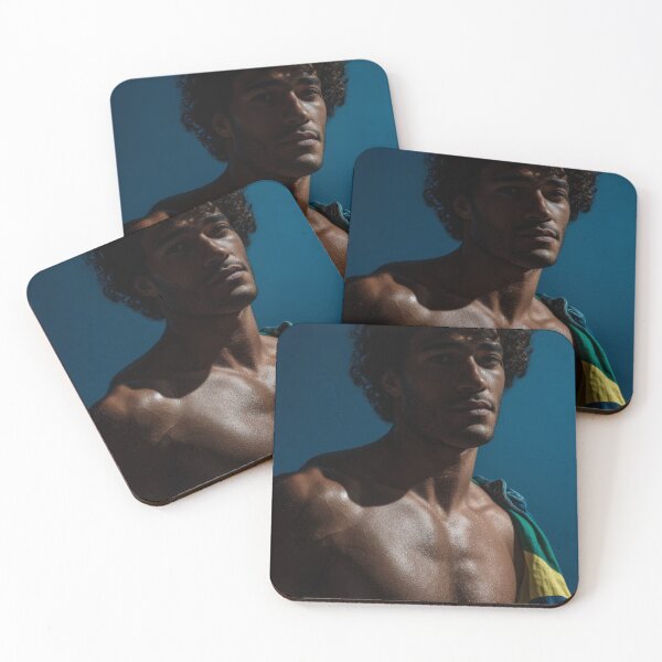 Item preview, Brazilian Gold Sexy Shirtless Brazilian Man Portrait #2 designed and sold by Atlas Kai.