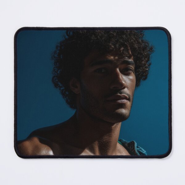 Item preview, Brazilian Gold Sexy Shirtless Brazilian Man Portrait #2 designed and sold by Atlas Kai.