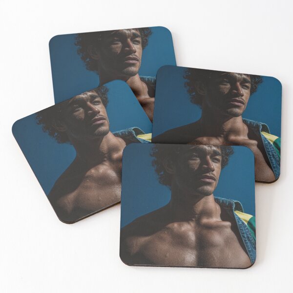 Item preview, Brazilian Gold Sexy Shirtless Brazilian Man Portrait #4 designed and sold by Atlas Kai.