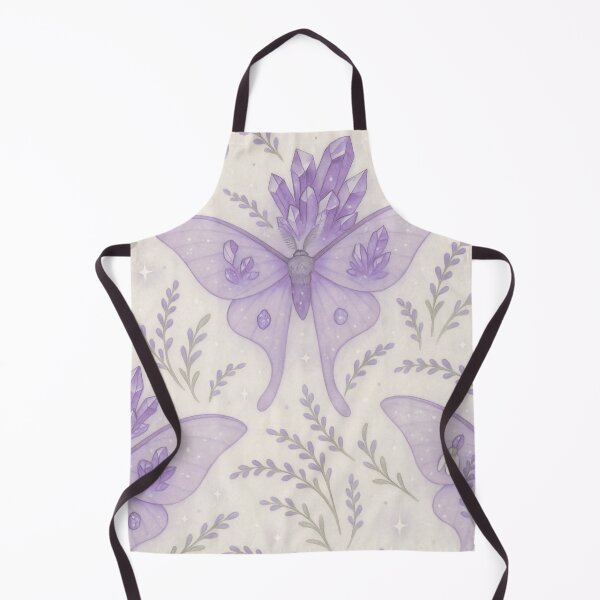 Item preview, Amethyst Crystal Moth Pattern – Lavender Botanical Fantasy Design designed and sold by Zee's Whimsical Wonders.