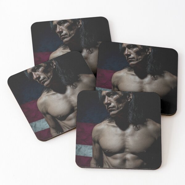 Item preview, Muscular Native American Man and US Flag #5 designed and sold by Atlas Kai.