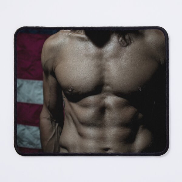 Item preview, Muscular Native American Man and US Flag #5 designed and sold by Atlas Kai.
