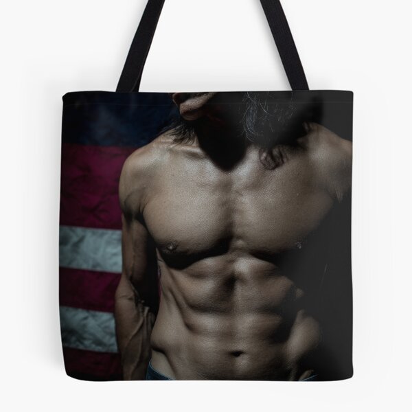 Item preview, Muscular Native American Man and US Flag #5 designed and sold by Atlas Kai.