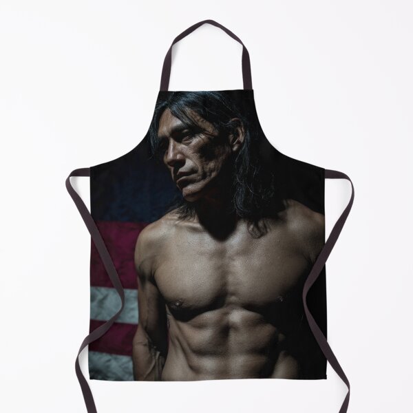 Item preview, Muscular Native American Man and US Flag #5 designed and sold by Atlas Kai.