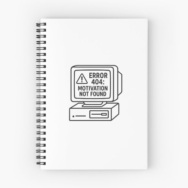 Item preview, Error 404: Motivation Not Found" – Tech Humor Sticker designed and sold by 4Niki4.