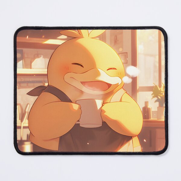 Item preview, Barista Psyduck – Cute Coffee Lover Duck Art designed and sold by Sozuloz.