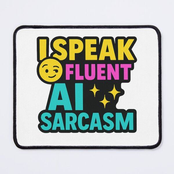 Item preview, I Speak Fluent AI Sarcasm – Funny Tech Geek Quote designed and sold by Katscuriosities.