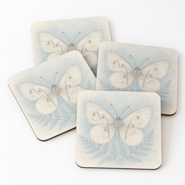 Item preview, Snowdrop Butterfly – Delicate White Wings with Winter Flowers designed and sold by Zee's Whimsical Wonders.