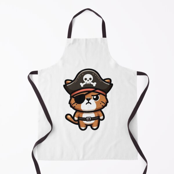 Item preview, Grumpy Cartoon Cat Pirate with Hat and Eyepatch – Bold Funny Animal Art designed and sold by Confuzz1ed.