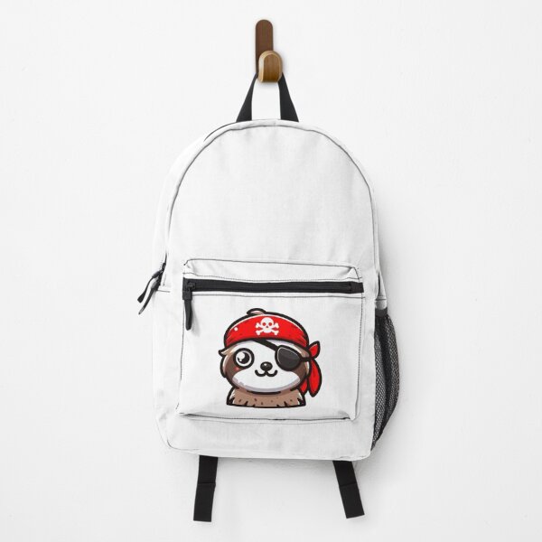 Item preview, Funny Cartoon Sloth Pirate with Red Bandana and Eyepatch – Bold Animal Art designed and sold by Confuzz1ed.