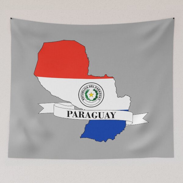 Item preview,  Flag map of Paraguay designed and sold by visual adventures.