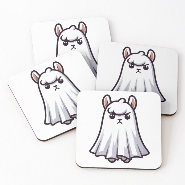 Item preview, Sassy Cartoon Llama Ghost with Floppy Sheet – Funny Spooky Animal Art designed and sold by Confuzz1ed.