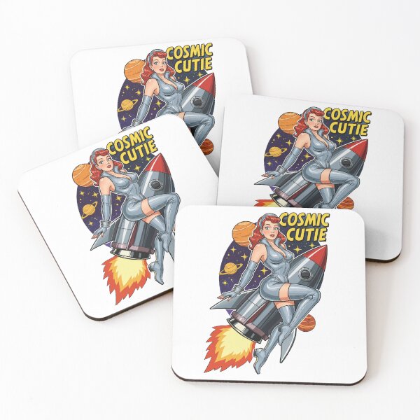 Item preview, Cosmic Beauty Space Pin-up designed and sold by JonelleTshirts.