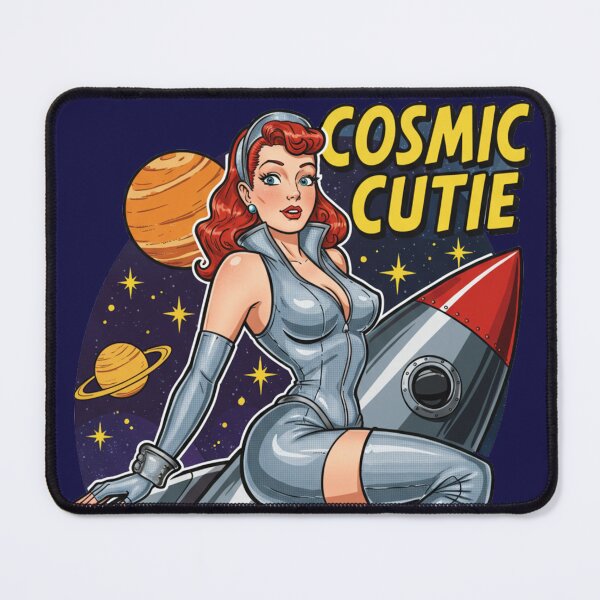 Item preview, Cosmic Beauty Space Pin-up designed and sold by JonelleTshirts.
