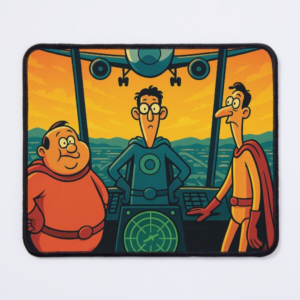 Item preview, “Oops! Incoming!” – Funny Superhero Air Traffic Control Fail designed and sold by ATC HERO.