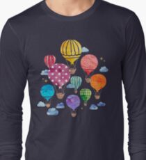 Hot Air Balloon Night Long Sleeve T-Shirt