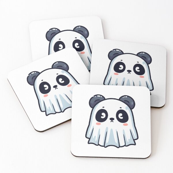 Item preview, Cartoon Panda Ghost with Eye Holes – Funny Halloween Animal Design designed and sold by Confuzz1ed.