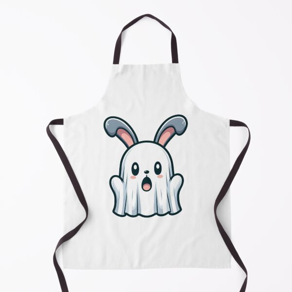 Item preview, Goofy Cartoon Bunny Ghost Wearing Sheet – Funny Spooky Animal Art designed and sold by Confuzz1ed.