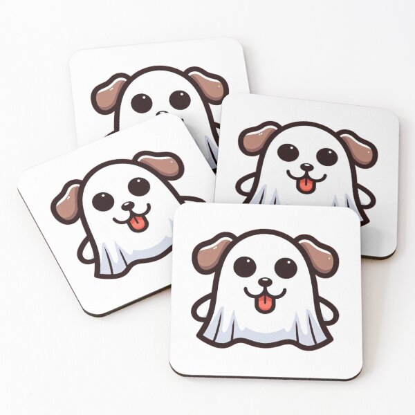 Item preview, Cute Cartoon Dog Ghost in Sheet Costume – Silly Halloween Animal Drawing designed and sold by Confuzz1ed.