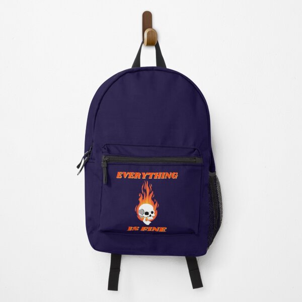 Item preview, Everything is fine skull with flames fire e on it designed and sold by modeTRIP.