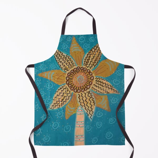 Item preview, Ruths Turquoise-Gold Sunflower designed and sold by ruthinman.