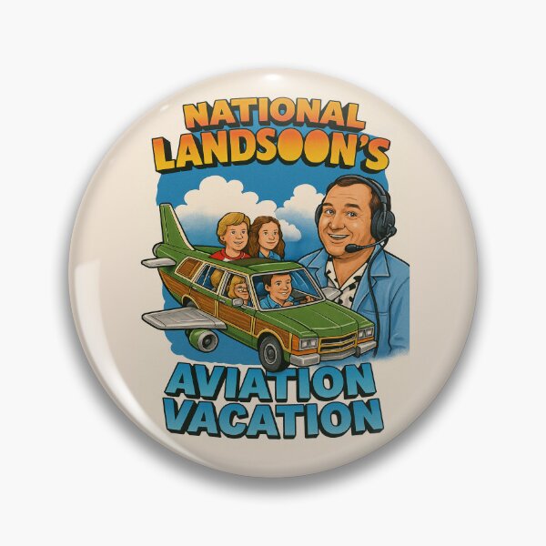 Item preview, National LandSoon's Aviation Vacation – Retro Travel Parody T-Shirt designed and sold by ATC HERO.