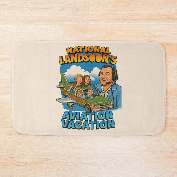 Item preview, National LandSoon's Aviation Vacation – Retro Travel Parody T-Shirt designed and sold by ATC HERO.