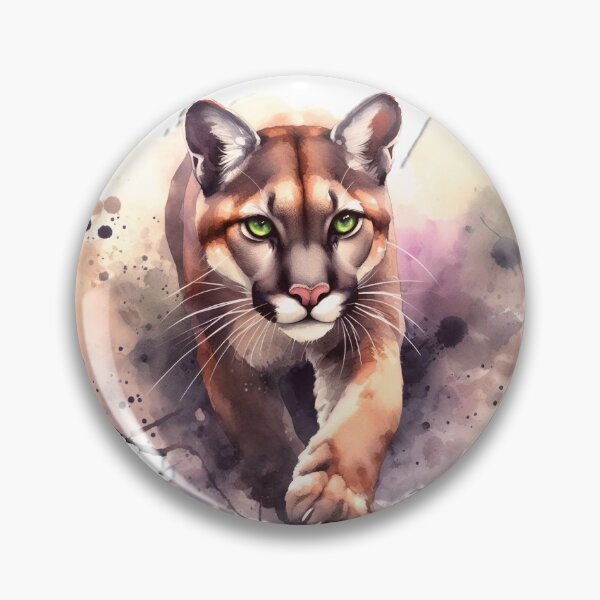 Item preview, Cougar watercolor designed and sold by Lisa Phelan Artist.