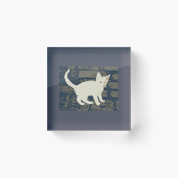 Item preview, White kitten designed and sold by Marju Rose.