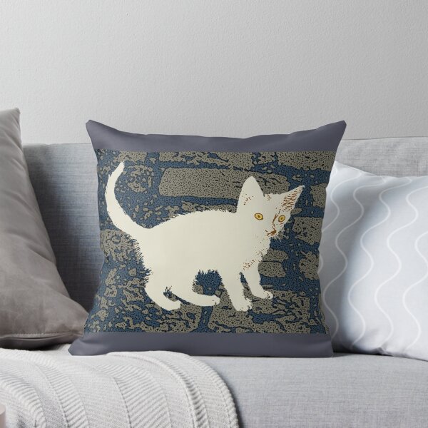 Item preview, White kitten designed and sold by Marju Rose.