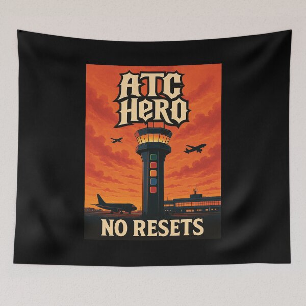 Item preview, ATC Hero – No Resets Aviation Gaming Mashup Design designed and sold by ATC HERO.