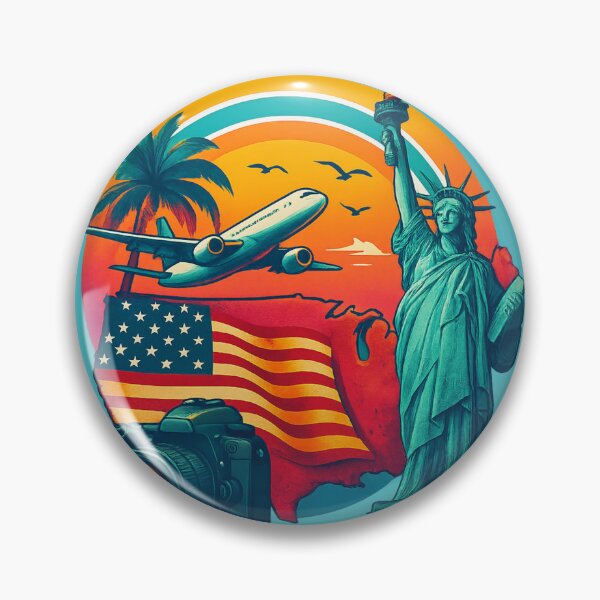 Item preview, USA Travel Adventure – Statue of Liberty, American Flag, and Travel designed and sold by Idelab-11.