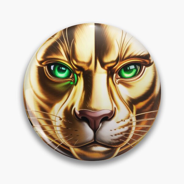Item preview,  golden puma head emblem designed and sold by aipaint.